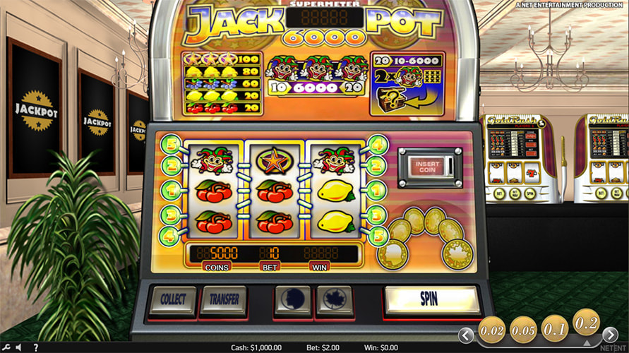 Juega online gratis en la slot Jackpot 6000
